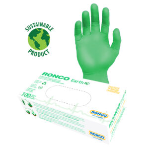 Biodegradable Green Nitrile Examination Gloves, 3.5 Mil