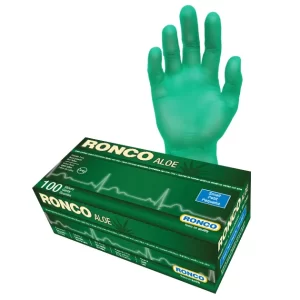 Green Synthetic Stretch Examination Gloves, 5 Mil
