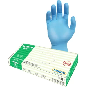 Blue Nitrile Examination Gloves, 3 Mil