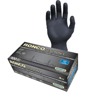 Black Nitrile Examination Gloves, 4 Mil