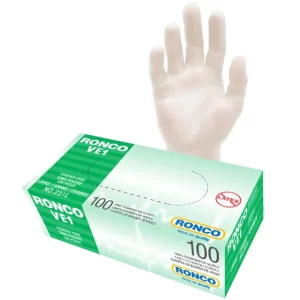 Clear Vinyl Examination Gloves, 3 Mil