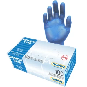 Blue Vinyl Examination Gloves, 3 Mil