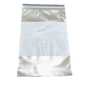Ziplock Reclosable Bag, 2 Mil, White Block