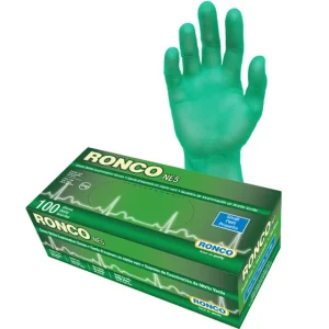 Green Nitrile Examination Gloves, 5 Mil